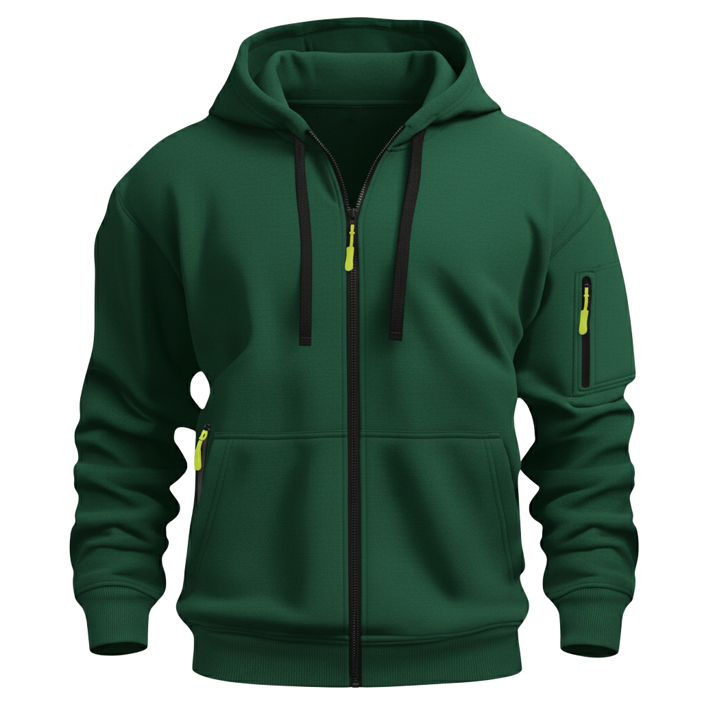 Hooded Zip Up Jacket For Men