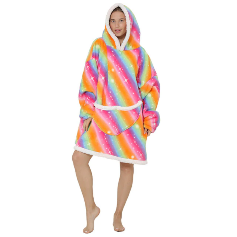The Colorful And Charming Cartoon Oversized Blanket Hoodie-Soco Hoodie