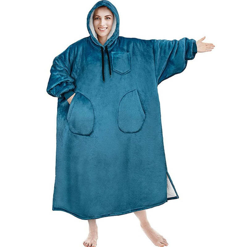 Warm Flannel Oversized Long Hoodies-Soco Hoodie