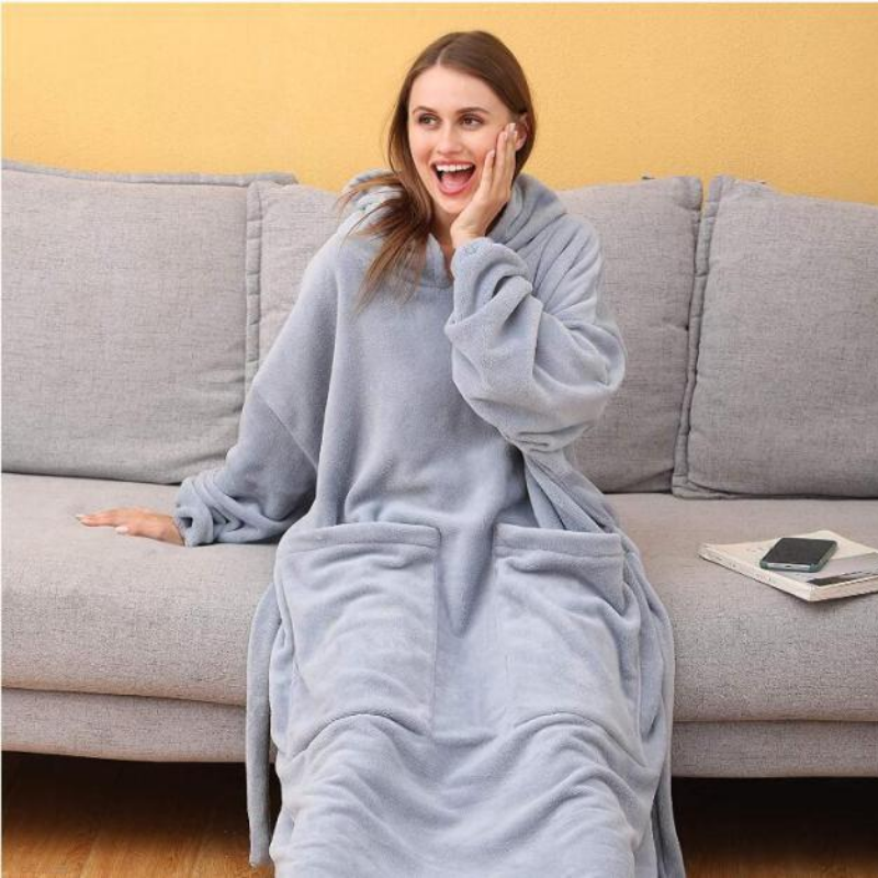 The Long And Soft Oversized Blanket Robe-Soco Hoodie