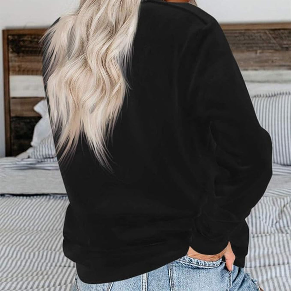 Long Sleeve Mama Print Sweatshirt