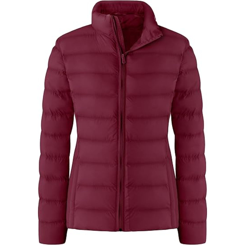 Lightweight Quilted Puffer Jacket Red