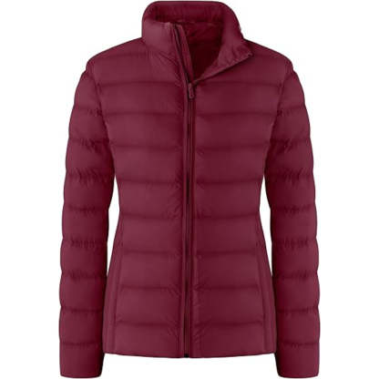 Lightweight Quilted Puffer Jacket Red