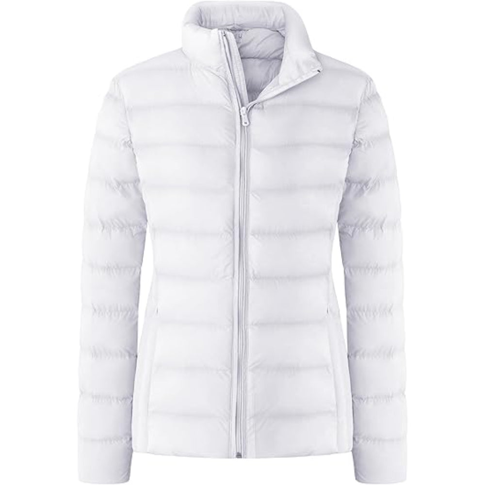 Lightweight Quilted Puffer Jacket White