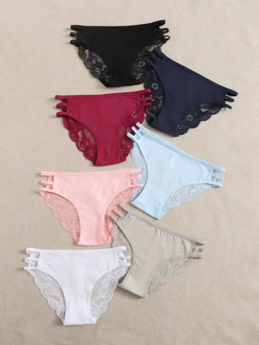 7 Piece Printed Detail Panty Set-Soco Hoodie