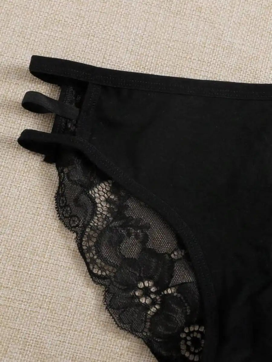 7 Piece Printed Detail Panty Set-Soco Hoodie