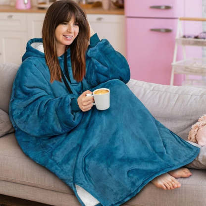 Warm Flannel Oversized Long Hoodies-Soco Hoodie