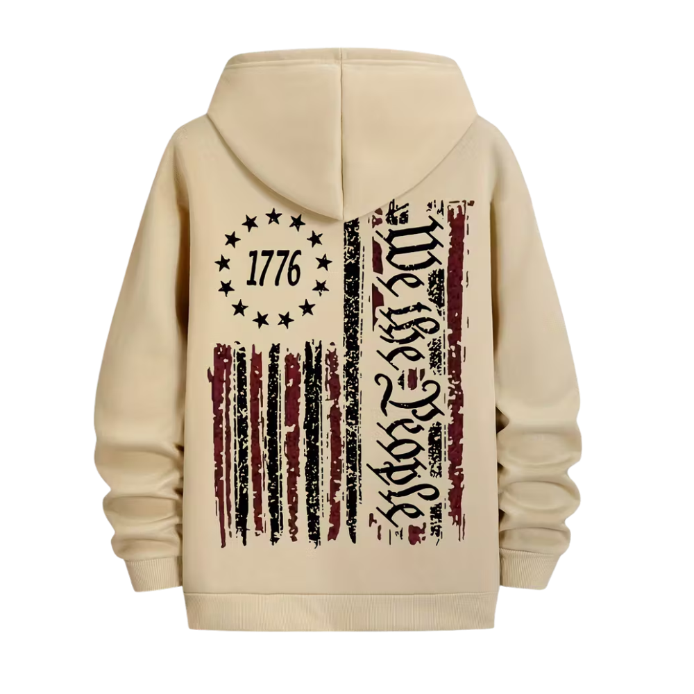Patriotic American Flag Hoodie For Men