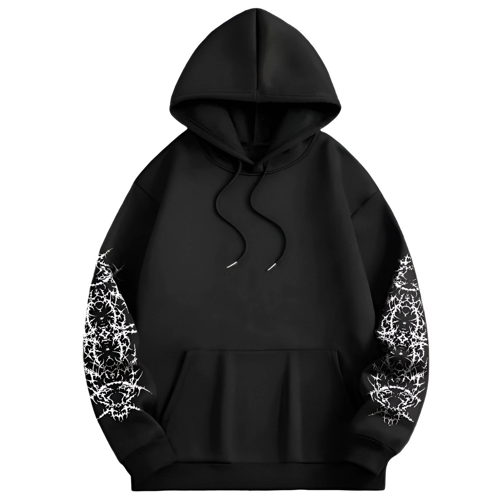 Men Angel Gothic Graphic Print Hoodie