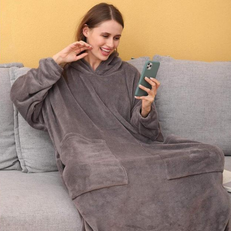 The Long And Soft Oversized Blanket Robe-Soco Hoodie
