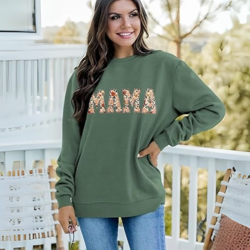 Floral Mama Printed Sweatshirt