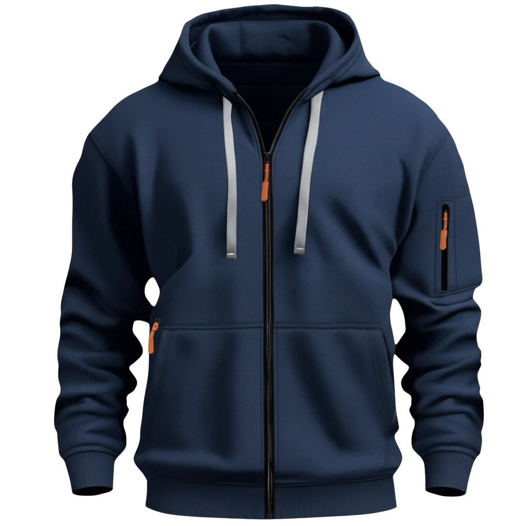 Hooded Zip Up Jacket For Men