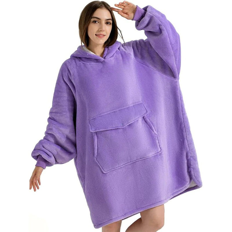 Winter Plush Sherpa Giant Oversized Hoodie Robe-Soco Hoodie