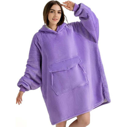 Winter Plush Sherpa Giant Oversized Hoodie Robe-Soco Hoodie