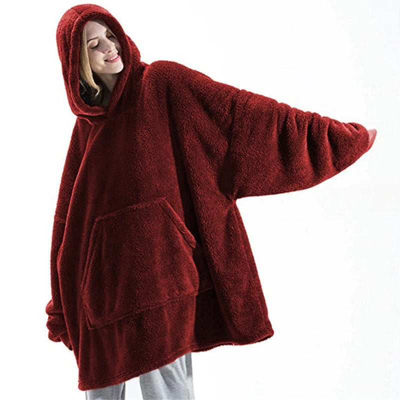 Winter Oversize Hoodies Blanket With Sleeves-Soco Hoodie