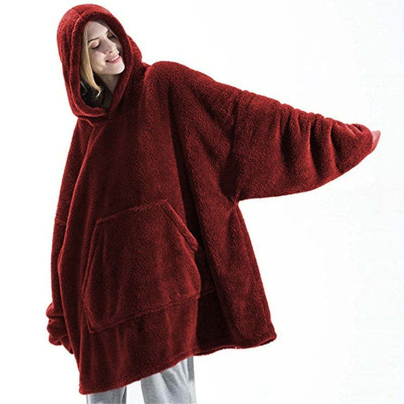 Winter Oversize Hoodies Blanket With Sleeves-Soco Hoodie
