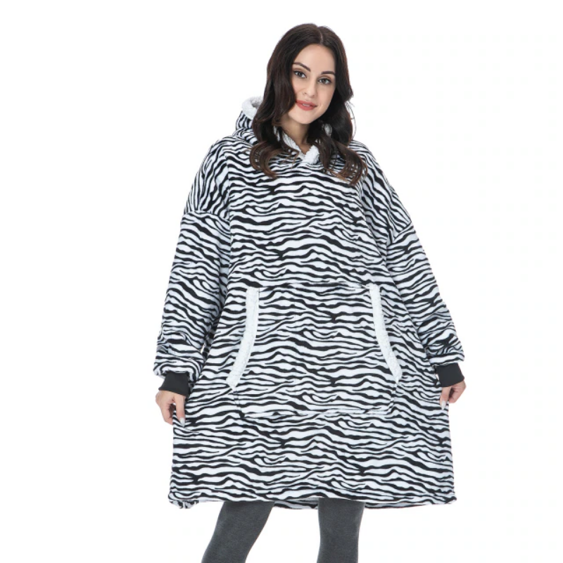 The Soft Animal Print Blanket Hoodie-Soco Hoodie