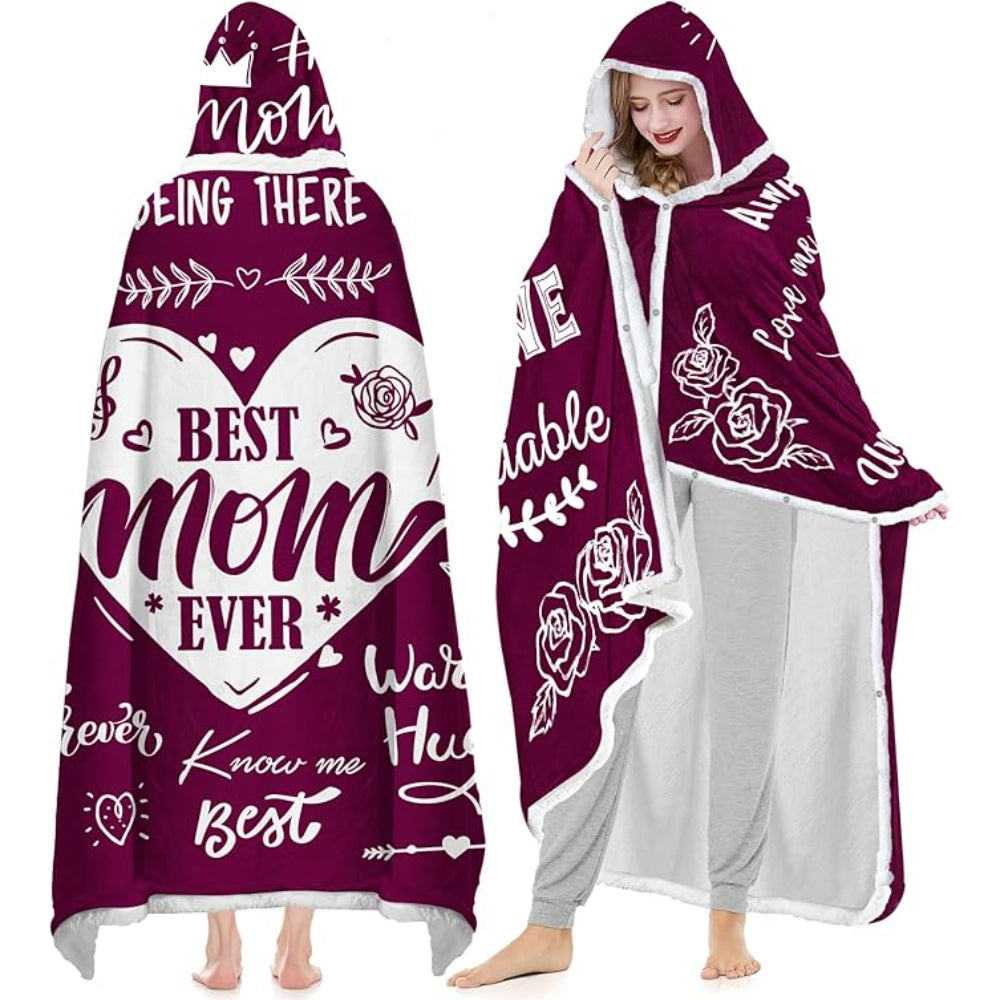Best Mom Ever Cozy Hooded Blanket