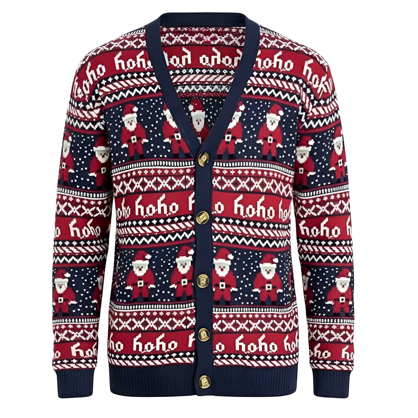Ugly Christmas Sweater For Men With Rudolph Reindeer Design