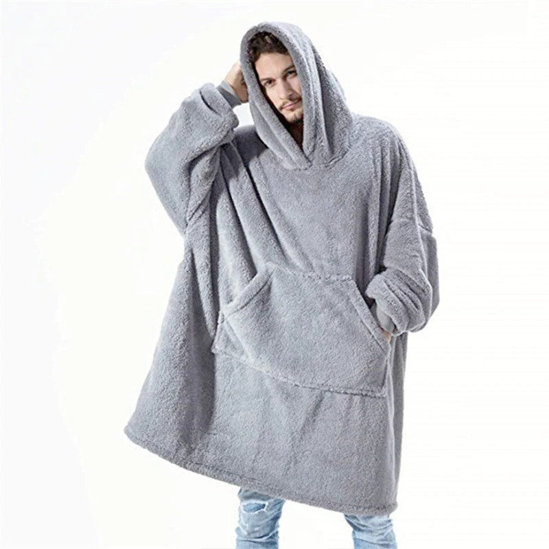 Winter Oversize Hoodies Blanket With Sleeves-Soco Hoodie