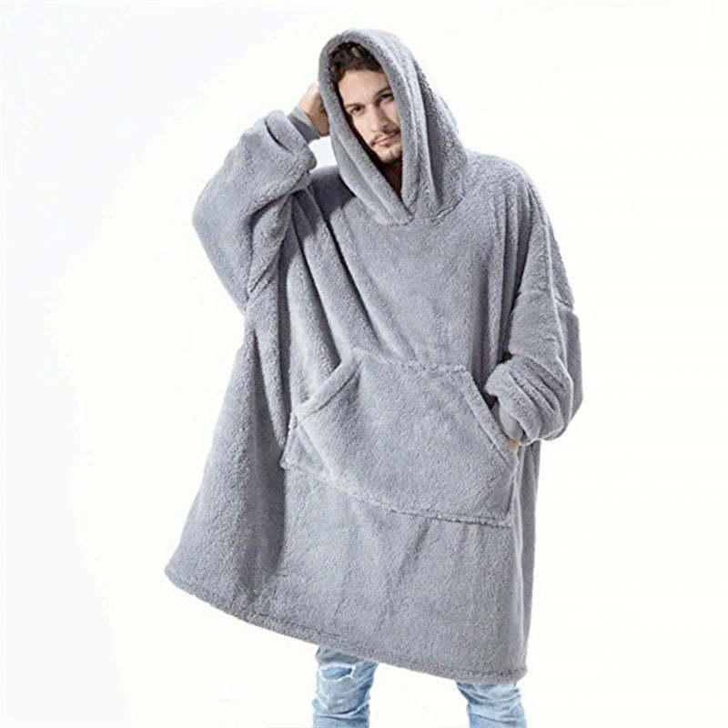 Winter Oversize Hoodies Blanket With Sleeves-Soco Hoodie