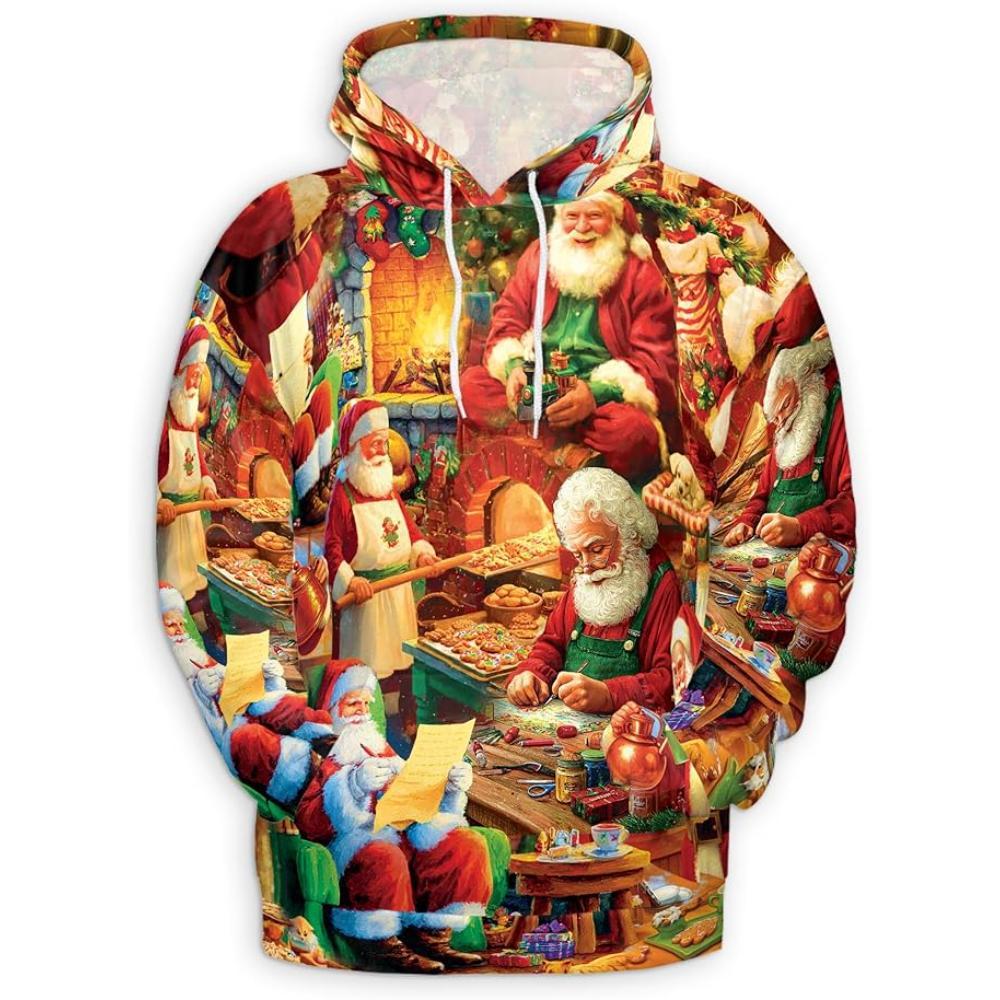 Christmas Santa Claus All Over Print Hoodie