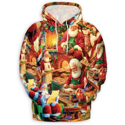 Christmas Santa Claus All Over Print Hoodie