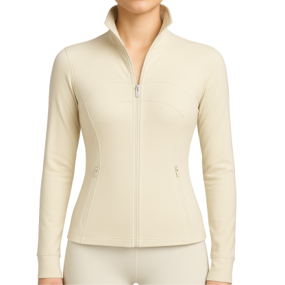 Athletic Zip Jacket With Sculpted Silhouette