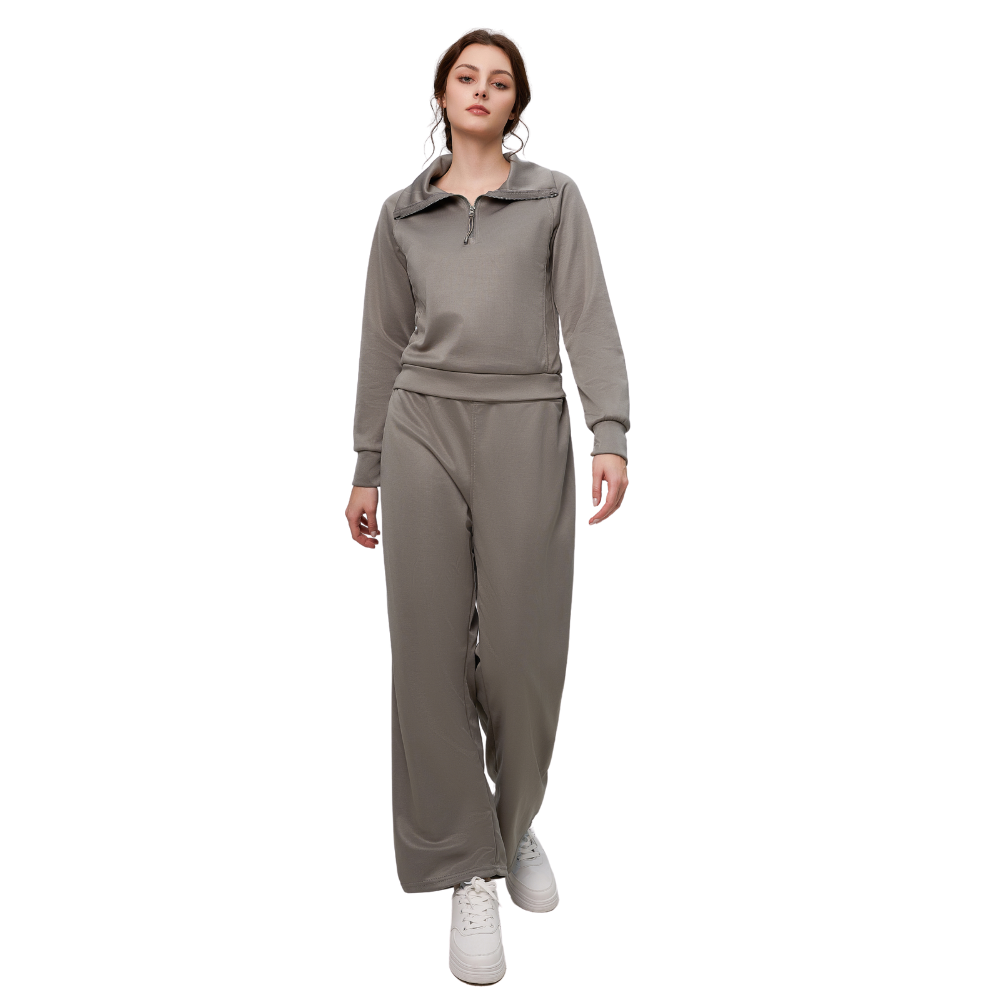 Solid Color Loungewear Set For Women-Soco Hoodie