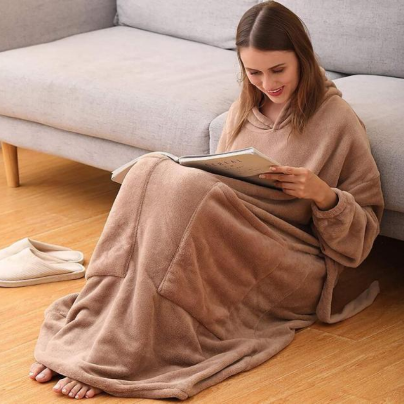 The Long And Soft Oversized Blanket Robe-Soco Hoodie