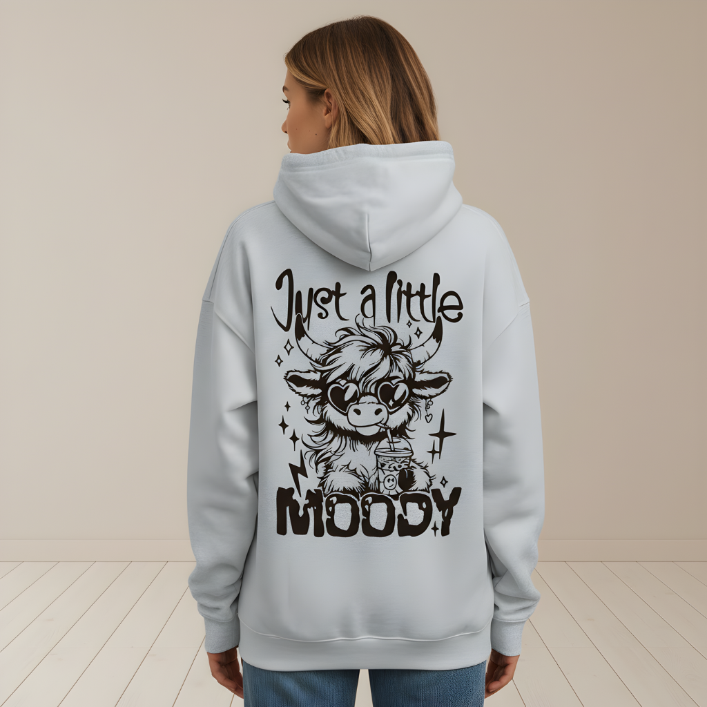 Highland Cow Graphic Print Oversized Hoodie