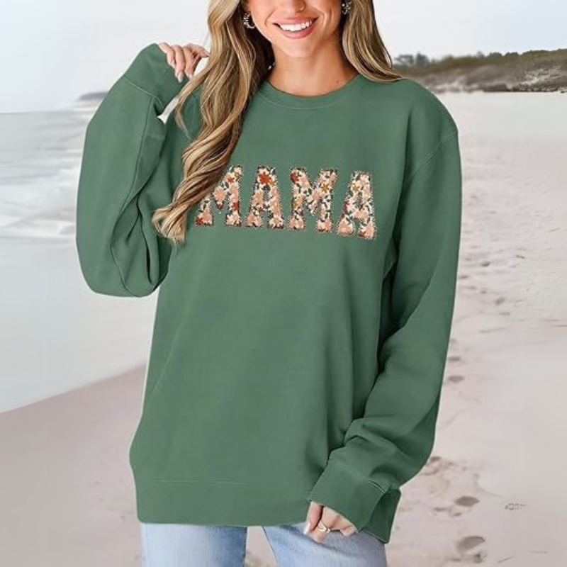 Floral Mama Printed Sweatshirt