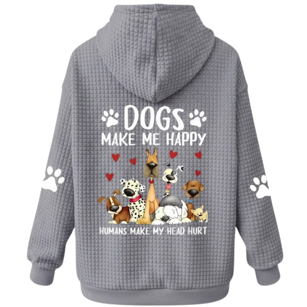 Geometric Print Hooded Zip Up Casual Style Jacket