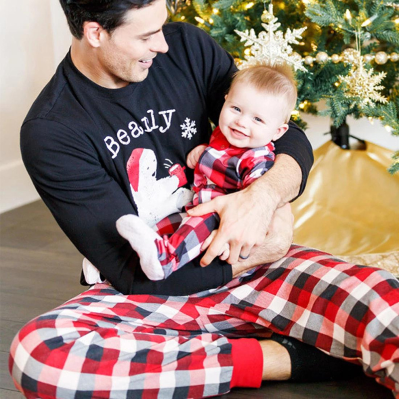 Bearly Plaid Christmas Pajama Set