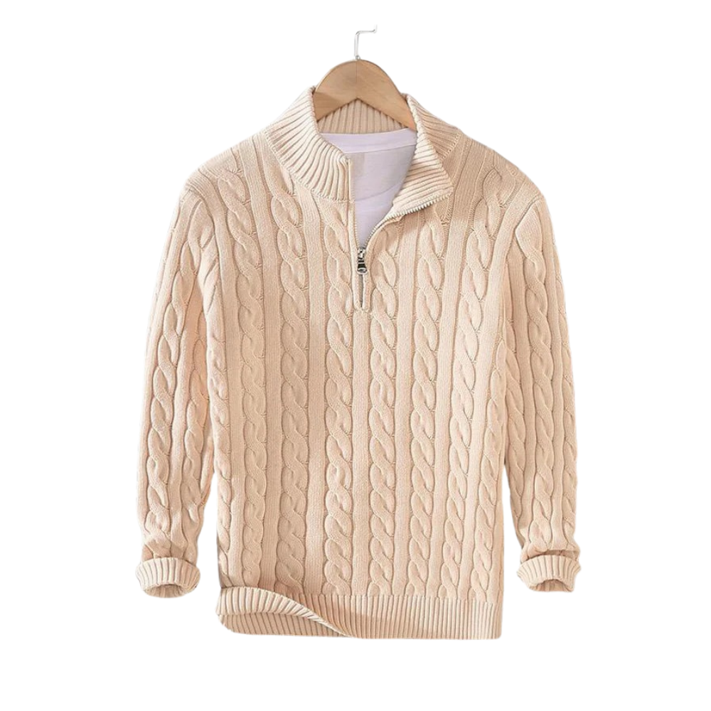 Half Zip Knit Sweater For Men