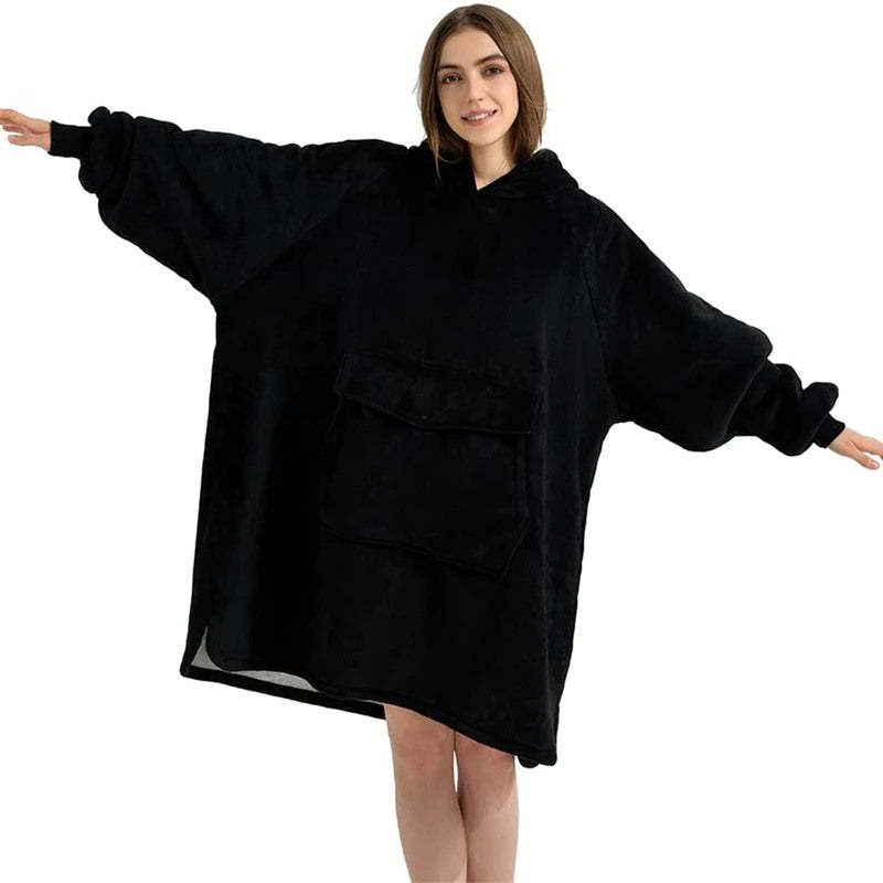 Winter Plush Sherpa Giant Oversized Hoodie Robe-Soco Hoodie