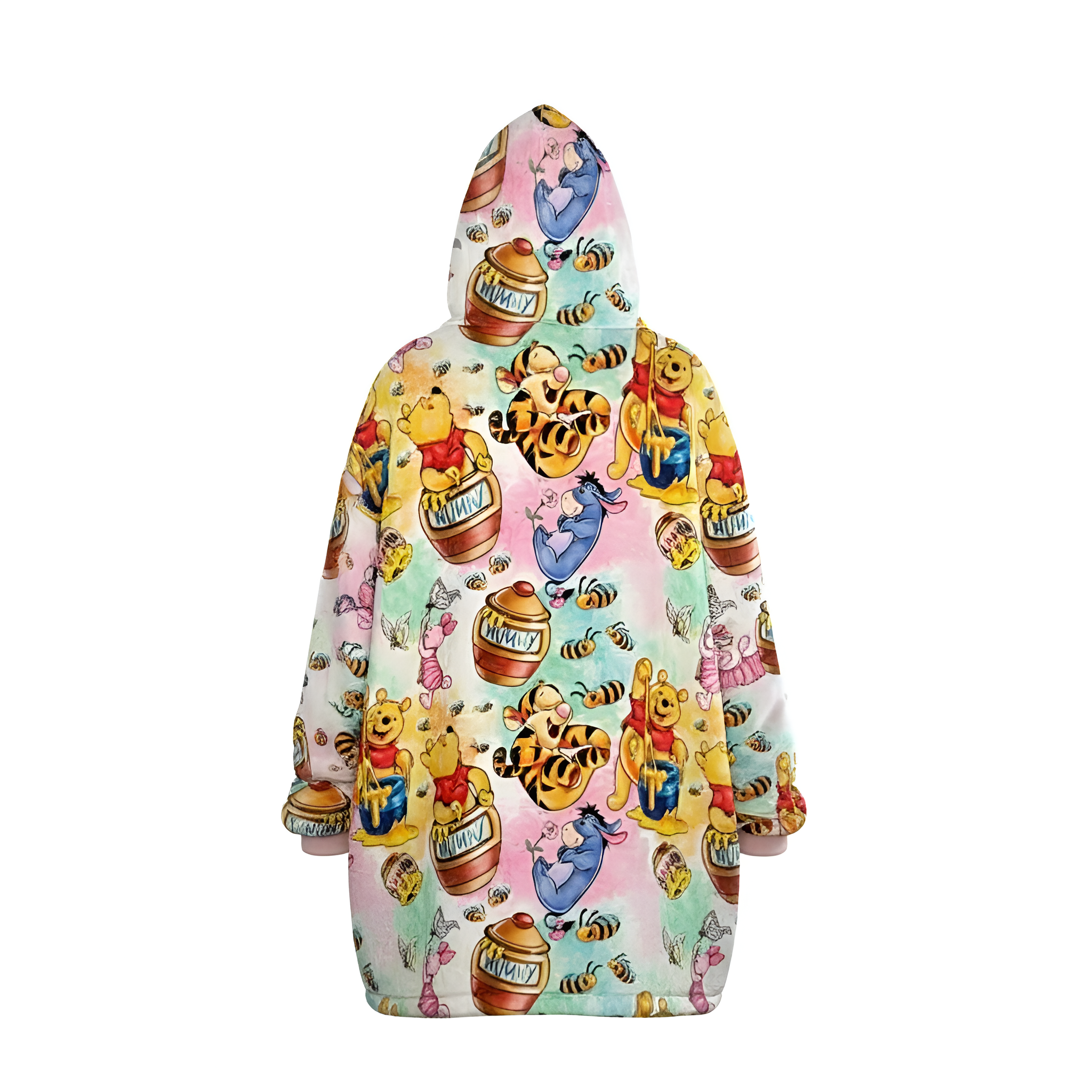 Cartoon Bear Oversized Wearable Fleece Blanket Hoodie