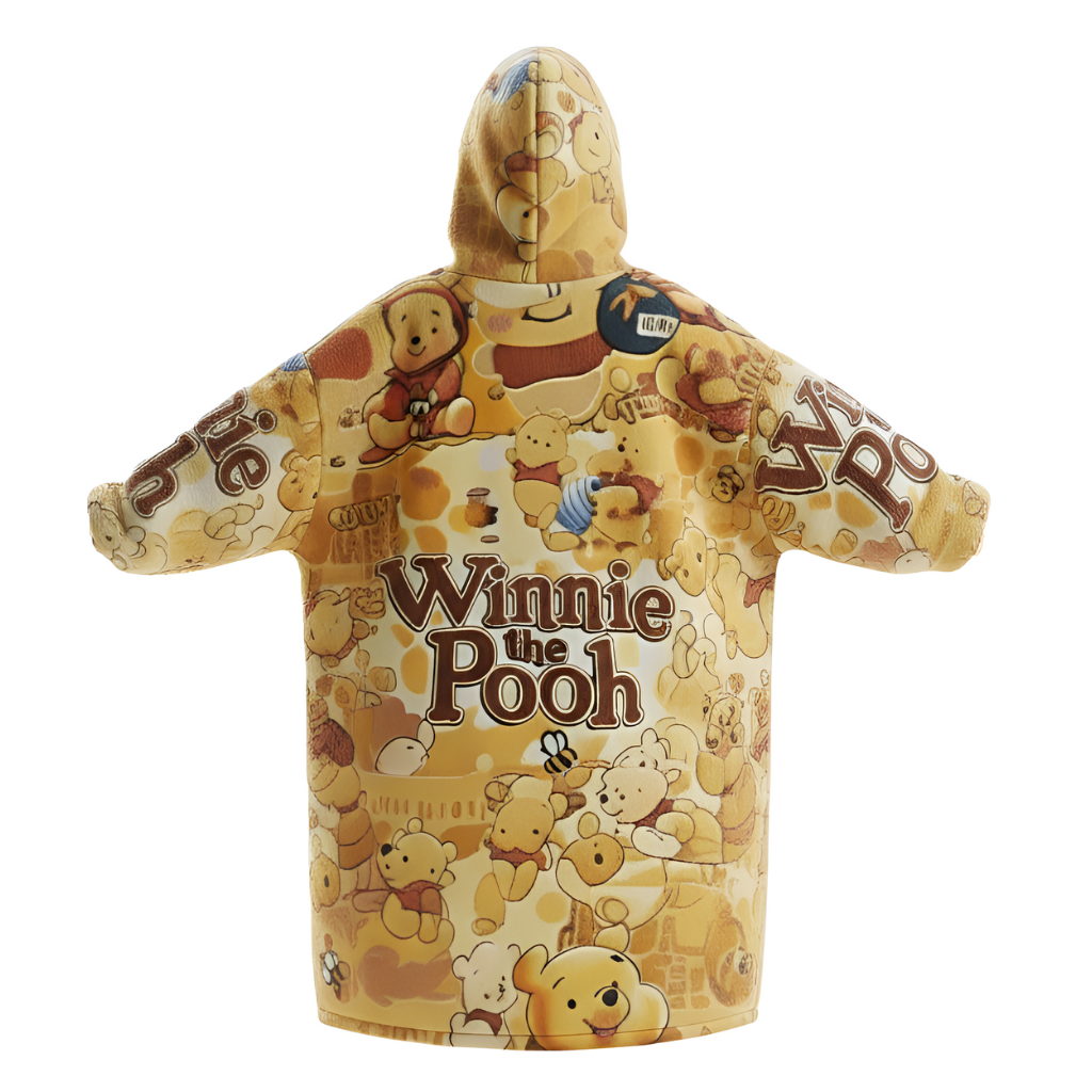 Cartoon Print Oversized Blanket Hoodie For Women