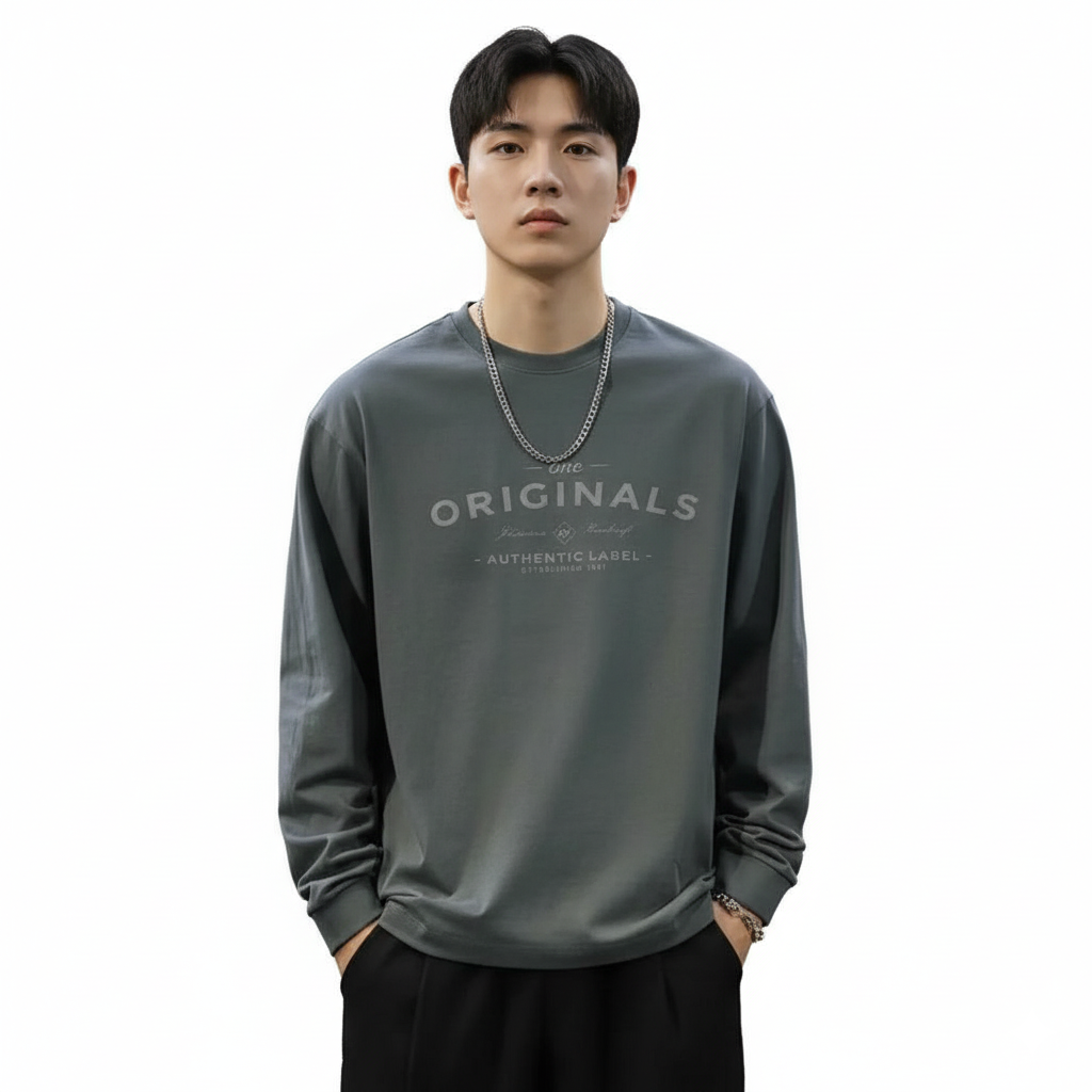 Men Casual Long Sleeve T Shirt