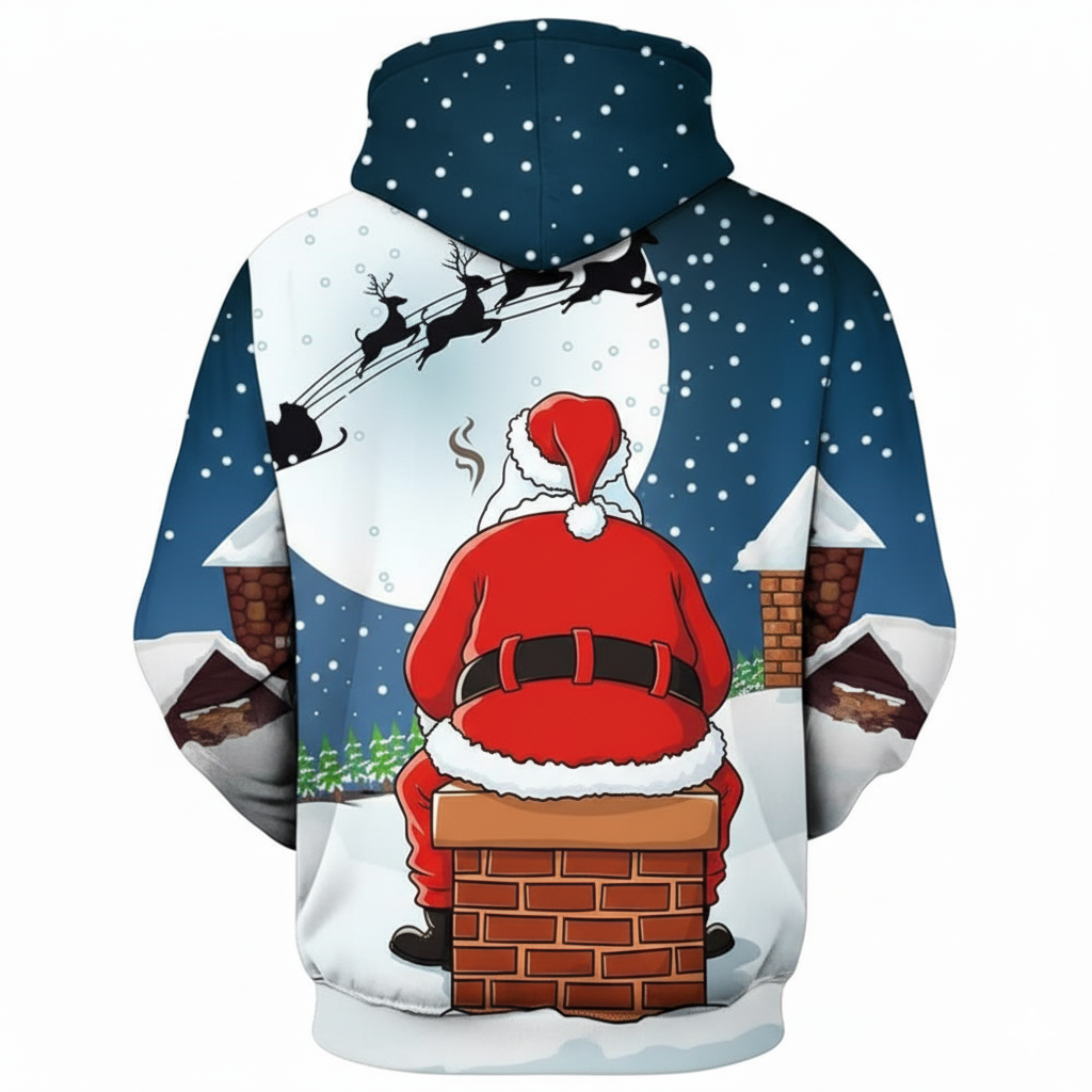 Christmas All Over Print 3D Graphic Long Sleeve Hoodie