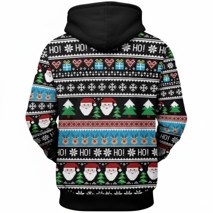 Christmas All Over Print 3D Graphic Long Sleeve Hoodie