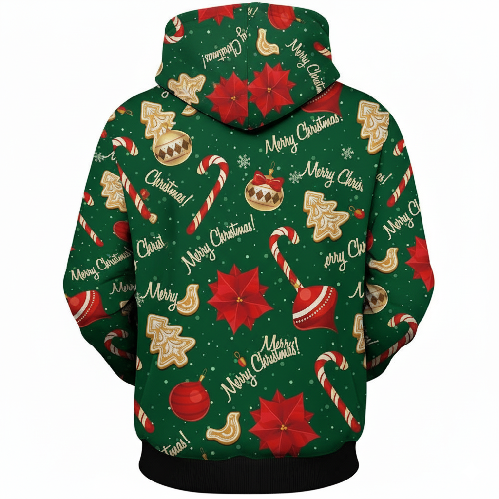 Christmas All Over Print 3D Graphic Long Sleeve Hoodie
