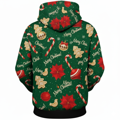 Christmas All Over Print 3D Graphic Long Sleeve Hoodie