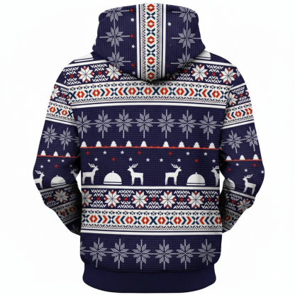 Christmas All Over Print 3D Graphic Long Sleeve Hoodie