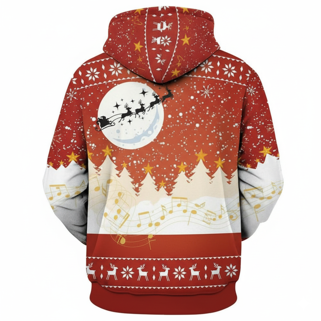 Christmas All Over Print 3D Graphic Long Sleeve Hoodie