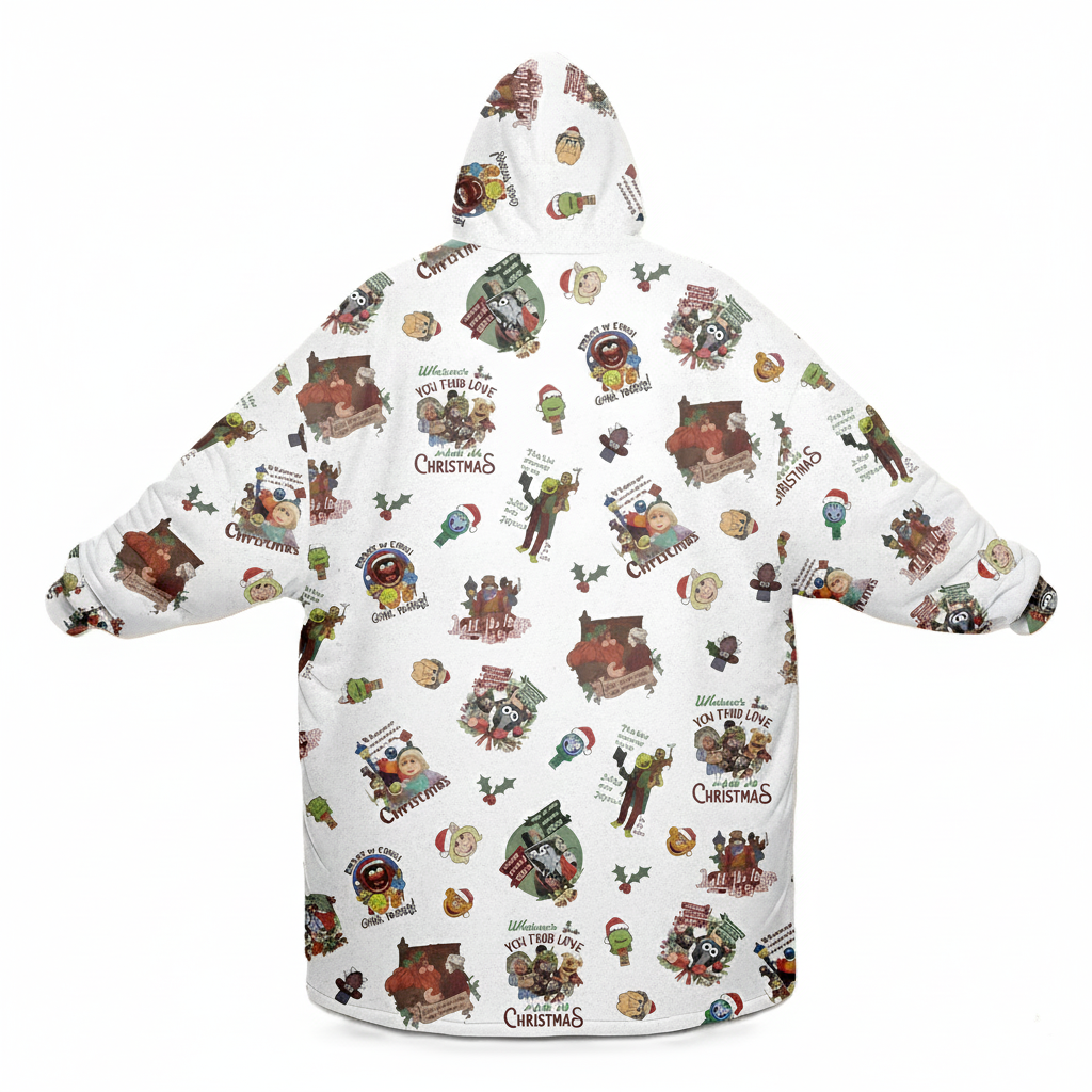 Christmas Themed Oversized Blanket Hoodie