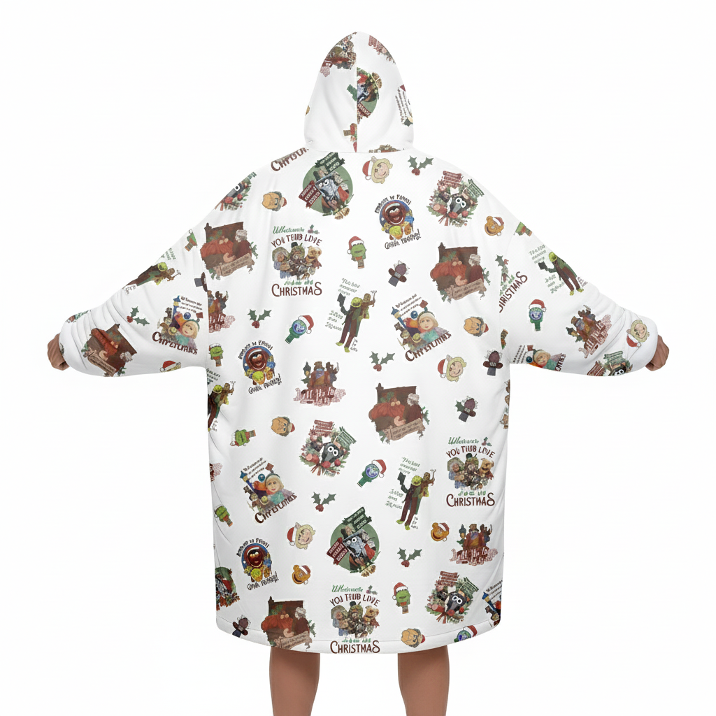 Christmas Themed Oversized Blanket Hoodie
