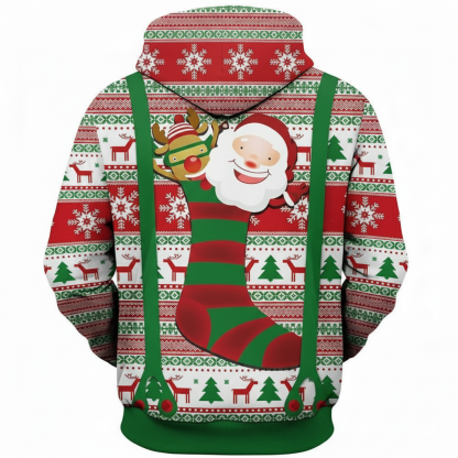 Christmas All Over Print 3D Graphic Long Sleeve Hoodie