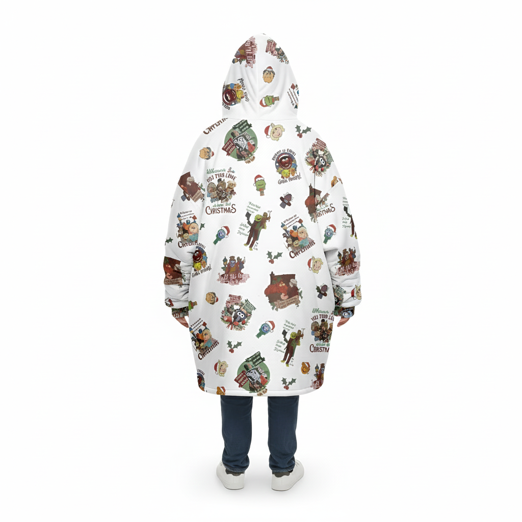 Christmas Themed Oversized Blanket Hoodie