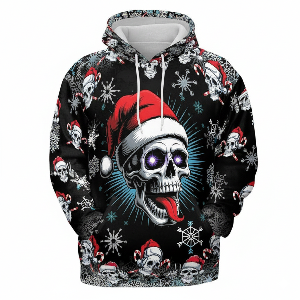 All Over Print Santa Costume Christmas Hoodie with Front Pocket
